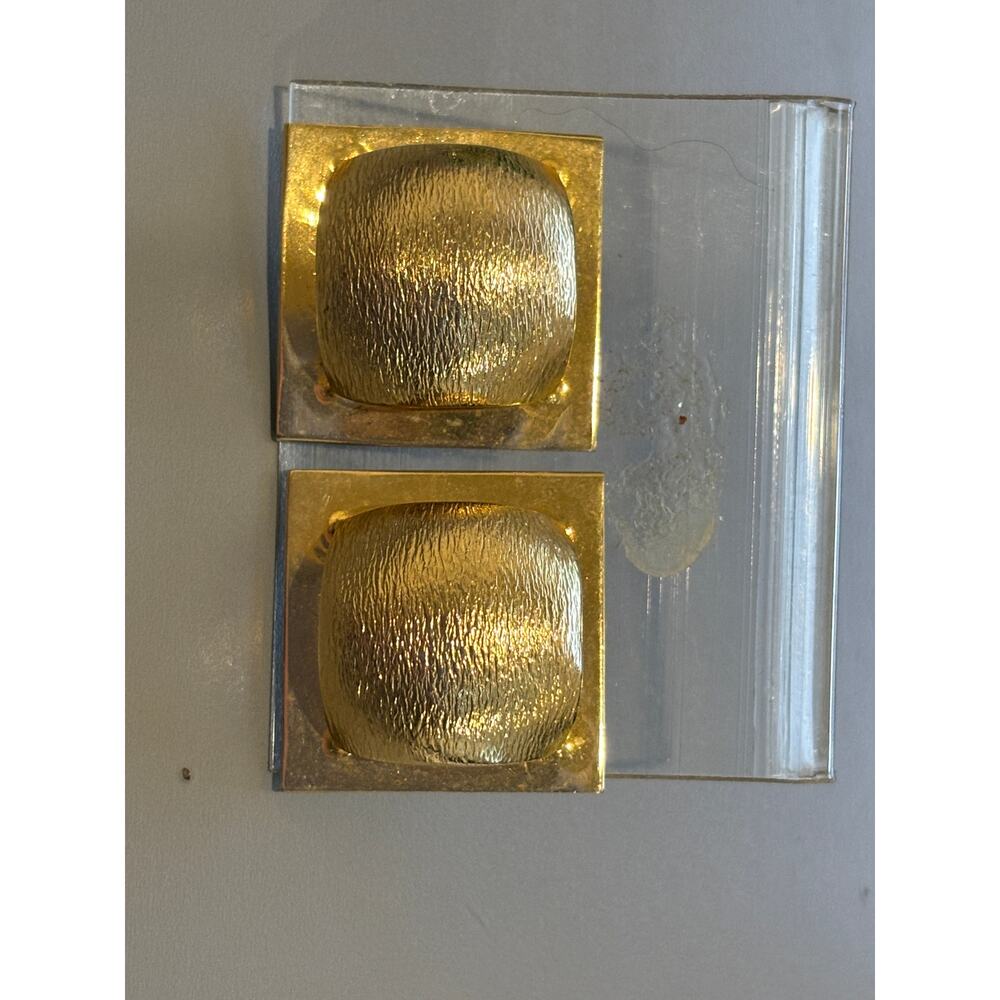 Chunky Gold Tone Earrings by L.H. Segal California Vintage Clip On